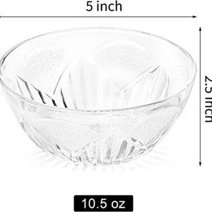 ZENFUN 12 Pack 10.5 Oz Glass Salad Bowls, Clear Prep Bowls, Mini Serving Bowls